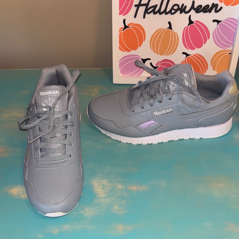 Reebok Gray and White Athletic Shoes